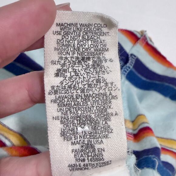 The Great Womens Oversized Midi Shirt Dress 3/L Blue Striped Cotton Preppy Beach - Picture 7 of 9